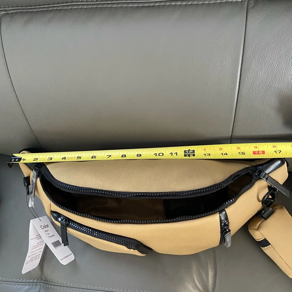 NWT Woofing Around The Bentley Tan Crossbody/Sling Premium Bag.